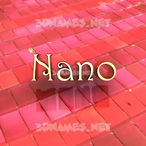 nano in Red Tiles style - 3D name wallpaper nano in Red Tiles style - 3D name wallpaper