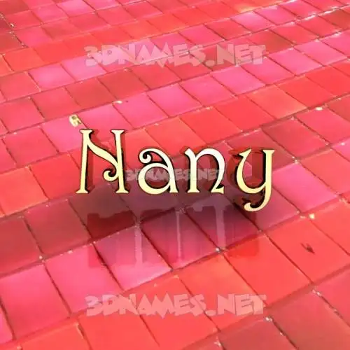 nany in Red Tiles style - 3D name wallpaper nany in Red Tiles style - 3D name wallpaper