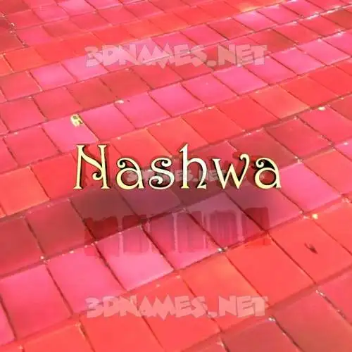 nashwa in Red Tiles style - 3D name wallpaper nashwa in Red Tiles style - 3D name wallpaper
