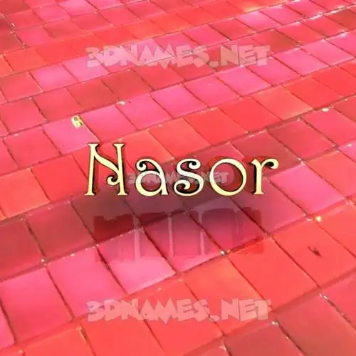 nasor in Red Tiles style - 3D name wallpaper nasor in Red Tiles style - 3D name wallpaper