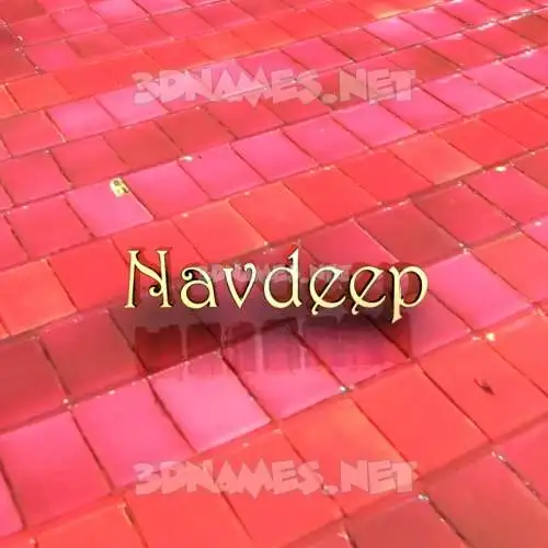 navdeep in Red Tiles style - 3D name wallpaper