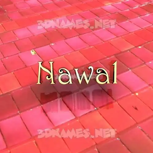 nawal in Red Tiles style - 3D name wallpaper