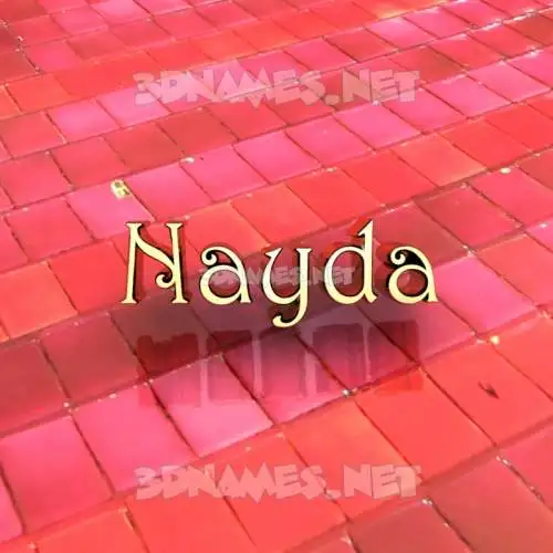 nayda in Red Tiles style - 3D name wallpaper