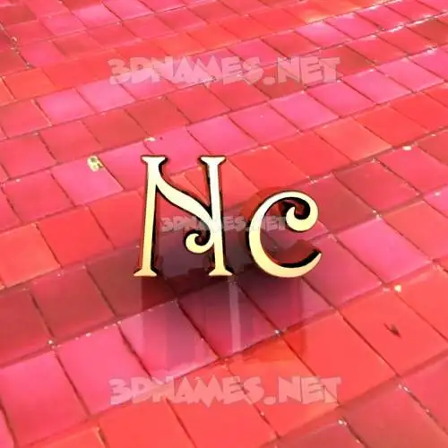 nc in Red Tiles style - 3D name wallpaper nc in Red Tiles style - 3D name wallpaper
