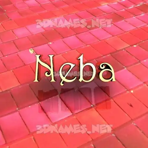 neba in Red Tiles style - 3D name wallpaper neba in Red Tiles style - 3D name wallpaper