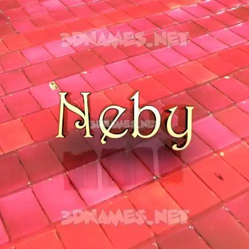 neby in Red Tiles style - 3D name wallpaper