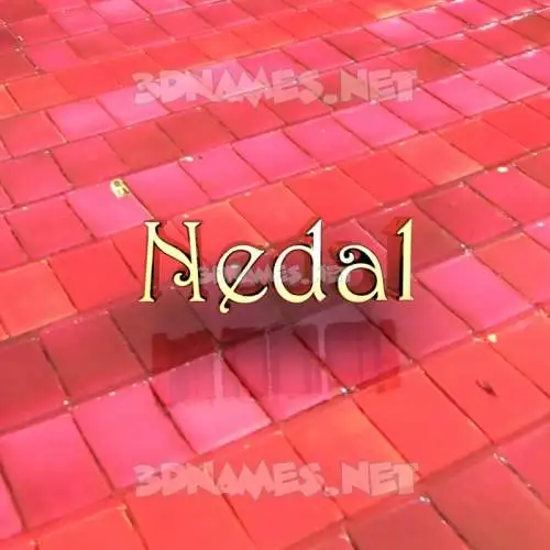 nedal in Red Tiles style - 3D name wallpaper nedal in Red Tiles style - 3D name wallpaper