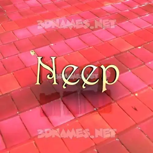 neep in Red Tiles style - 3D name wallpaper neep in Red Tiles style - 3D name wallpaper