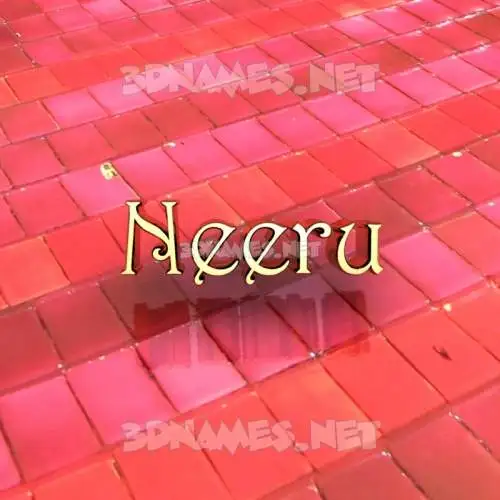 neeru in Red Tiles style - 3D name wallpaper