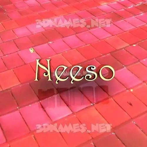 neeso in Red Tiles style - 3D name wallpaper