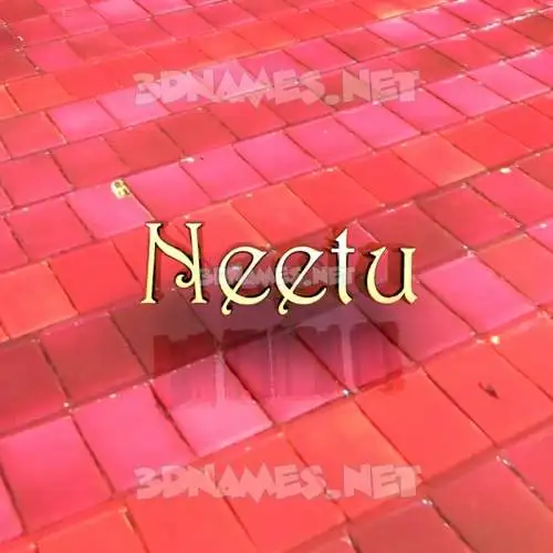 neetu in Red Tiles style - 3D name wallpaper