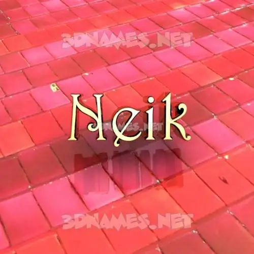 neik in Red Tiles style - 3D name wallpaper neik in Red Tiles style - 3D name wallpaper