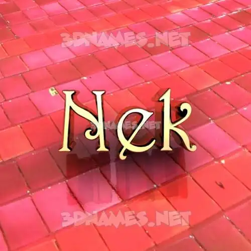 nek in Red Tiles style - 3D name wallpaper nek in Red Tiles style - 3D name wallpaper