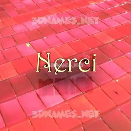nerci in Red Tiles style - 3D name wallpaper nerci in Red Tiles style - 3D name wallpaper
