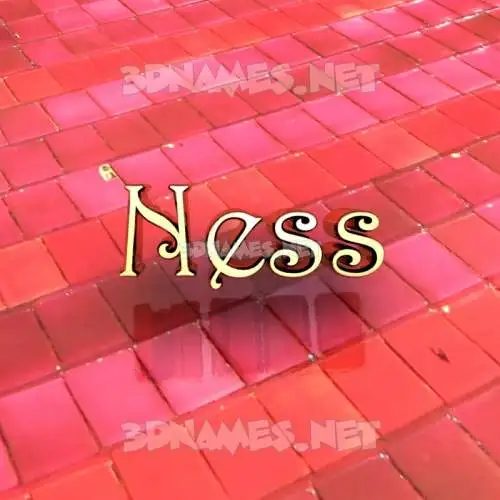 ness in Red Tiles style - 3D name wallpaper ness in Red Tiles style - 3D name wallpaper