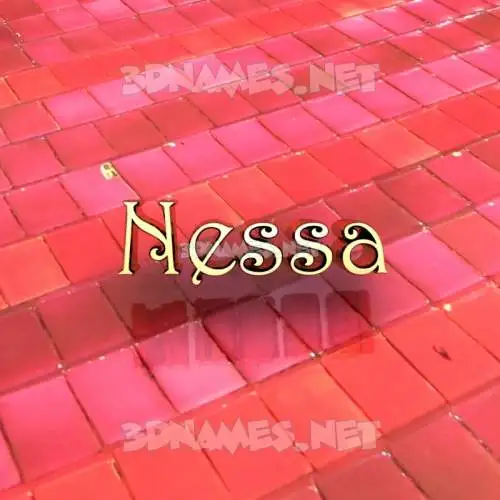 nessa in Red Tiles style - 3D name wallpaper nessa in Red Tiles style - 3D name wallpaper