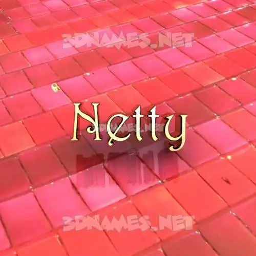 netty in Red Tiles style - 3D name wallpaper