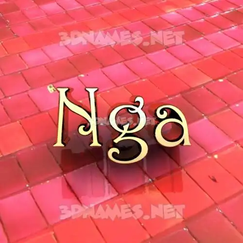 nga in Red Tiles style - 3D name wallpaper nga in Red Tiles style - 3D name wallpaper