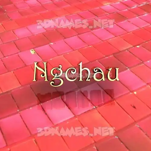ngchau in Red Tiles style - 3D name wallpaper ngchau in Red Tiles style - 3D name wallpaper
