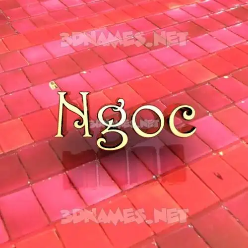 ngoc in Red Tiles style - 3D name wallpaper ngoc in Red Tiles style - 3D name wallpaper