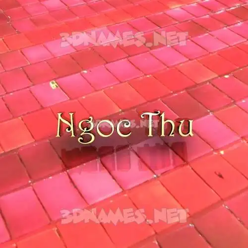 ngoc thu in Red Tiles style - 3D name wallpaper ngoc thu in Red Tiles style - 3D name wallpaper