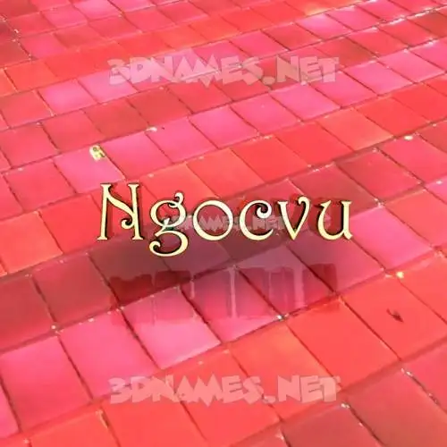 ngocvu in Red Tiles style - 3D name wallpaper