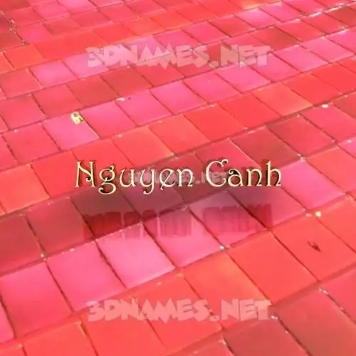 nguyen canh in Red Tiles style - 3D name wallpaper