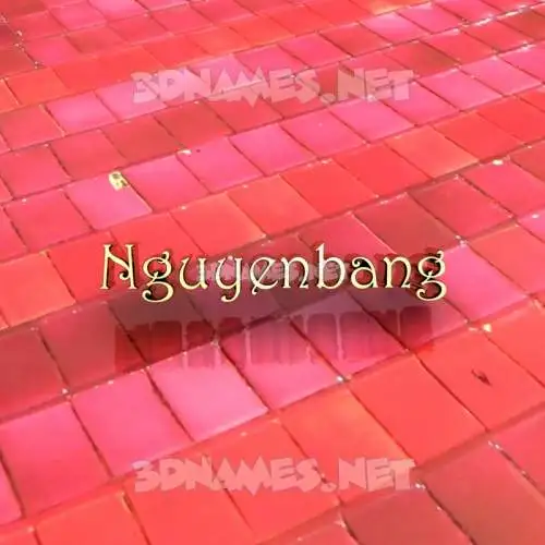 nguyenbang in Red Tiles style - 3D name wallpaper nguyenbang in Red Tiles style - 3D name wallpaper
