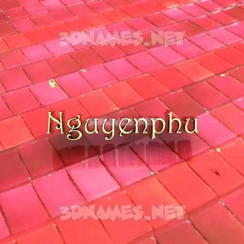 nguyenphu in Red Tiles style - 3D name wallpaper