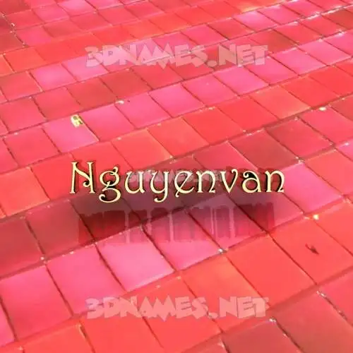 nguyenvan in Red Tiles style - 3D name wallpaper