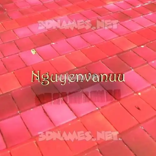 nguyenvanuu in Red Tiles style - 3D name wallpaper