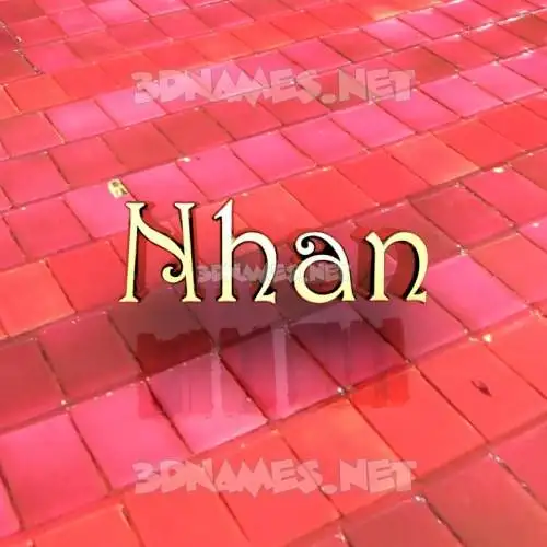 nhan in Red Tiles style - 3D name wallpaper nhan in Red Tiles style - 3D name wallpaper