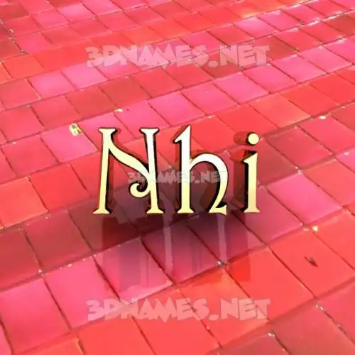 nhi in Red Tiles style - 3D name wallpaper nhi in Red Tiles style - 3D name wallpaper