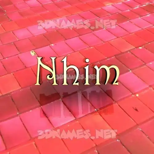 nhim in Red Tiles style - 3D name wallpaper nhim in Red Tiles style - 3D name wallpaper