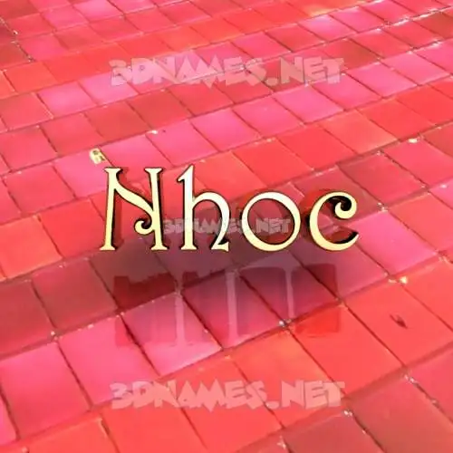 nhoc in Red Tiles style - 3D name wallpaper nhoc in Red Tiles style - 3D name wallpaper