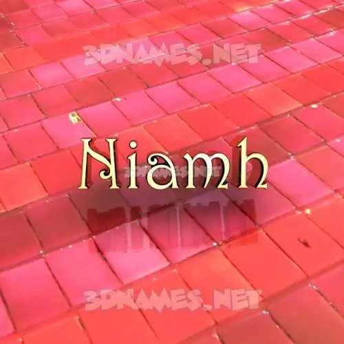 niamh in Red Tiles style - 3D name wallpaper