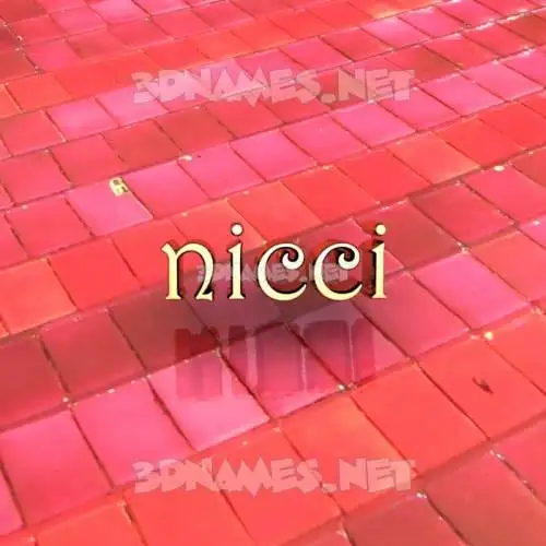 nicci in Red Tiles style - 3D name wallpaper nicci in Red Tiles style - 3D name wallpaper