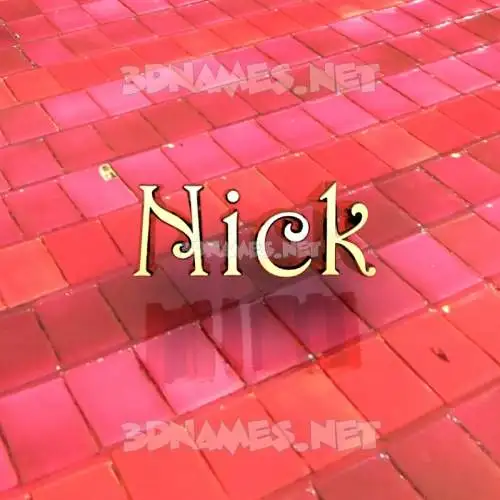 nick in Red Tiles style - 3D name wallpaper nick in Red Tiles style - 3D name wallpaper