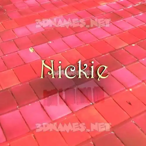 nickie in Red Tiles style - 3D name wallpaper nickie in Red Tiles style - 3D name wallpaper