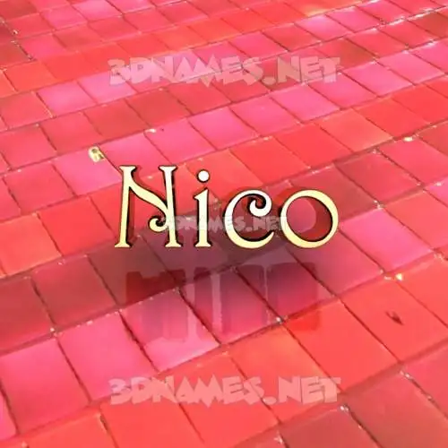 nico in Red Tiles style - 3D name wallpaper nico in Red Tiles style - 3D name wallpaper