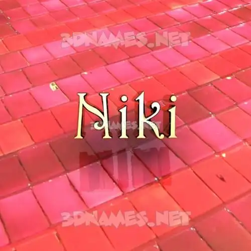 niki in Red Tiles style - 3D name wallpaper niki in Red Tiles style - 3D name wallpaper