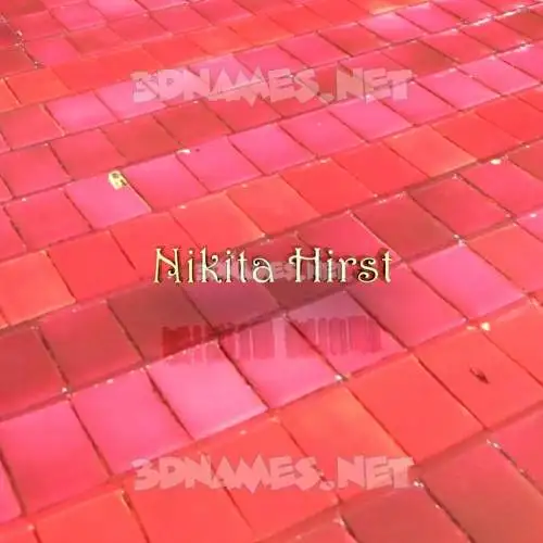nikita hirst in Red Tiles style - 3D name wallpaper nikita hirst in Red Tiles style - 3D name wallpaper