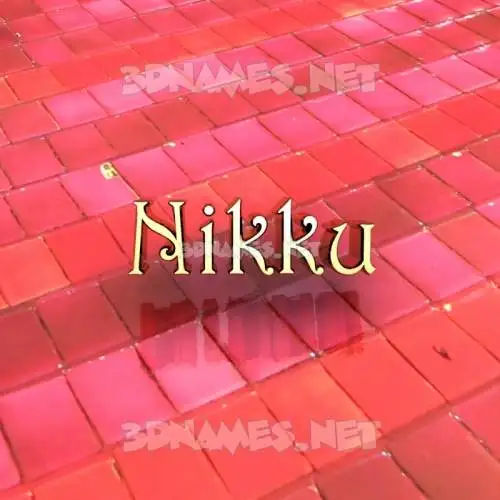 nikku in Red Tiles style - 3D name wallpaper nikku in Red Tiles style - 3D name wallpaper