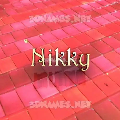 nikky in Red Tiles style - 3D name wallpaper