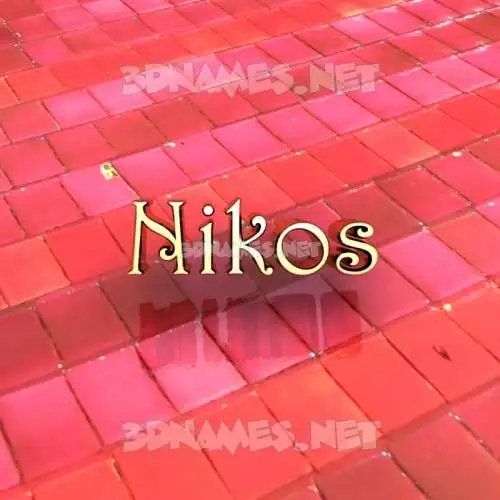 nikos in Red Tiles style - 3D name wallpaper nikos in Red Tiles style - 3D name wallpaper