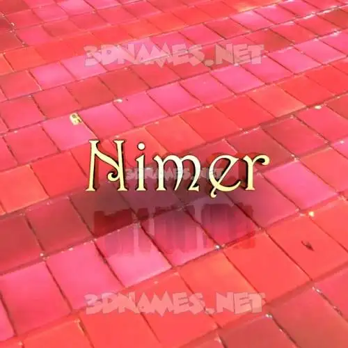 nimer in Red Tiles style - 3D name wallpaper nimer in Red Tiles style - 3D name wallpaper