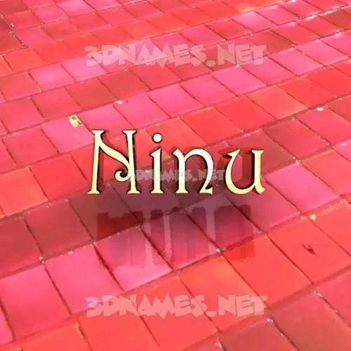 ninu in Red Tiles style - 3D name wallpaper ninu in Red Tiles style - 3D name wallpaper