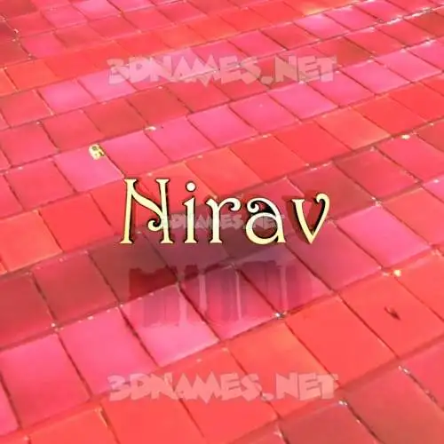 nirav in Red Tiles style - 3D name wallpaper
