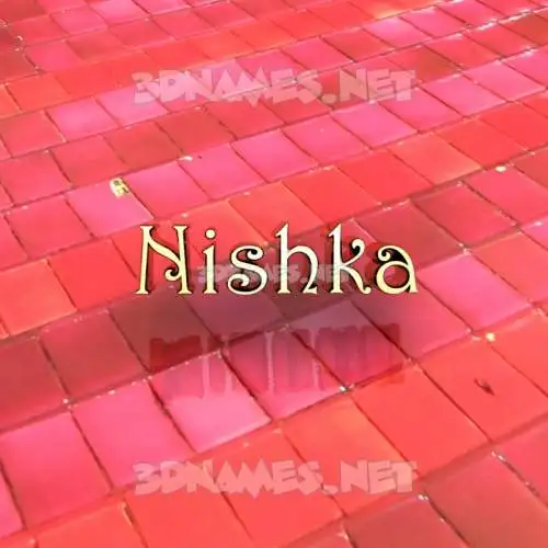 nishka in Red Tiles style - 3D name wallpaper nishka in Red Tiles style - 3D name wallpaper