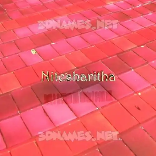 nitesharitha in Red Tiles style - 3D name wallpaper nitesharitha in Red Tiles style - 3D name wallpaper